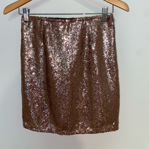 Esmara by Heidi Klum Rose Gold Sequin Skirt - Picture 1 of 3